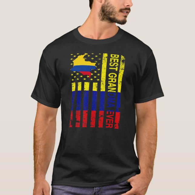 Camiseta Abuela colombiana Colombia Estados Unidos Madre de (Anverso)