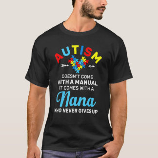 Camiseta Abuela con autismo que nunca se rinde Conciencia d