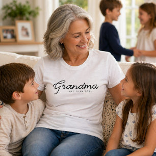 Camiseta Abuela con guión negro establecida