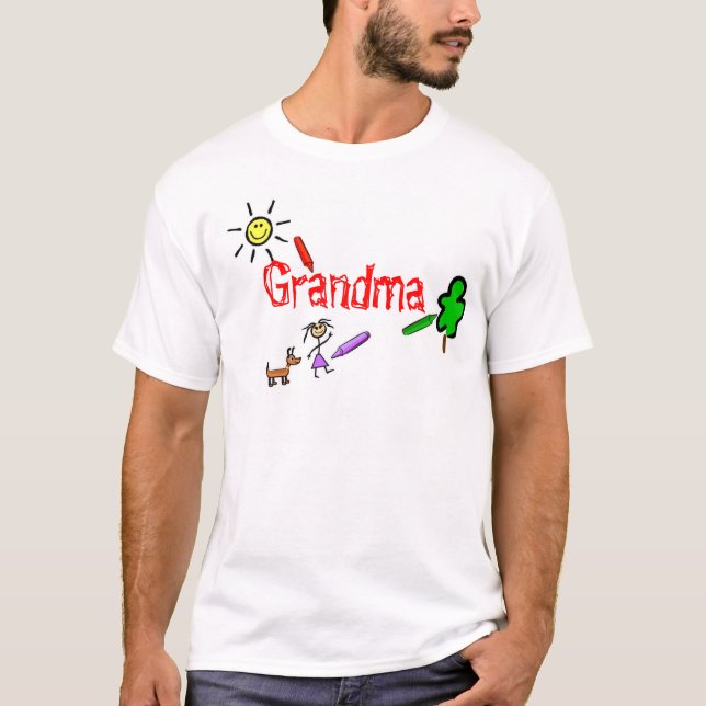 Camiseta Abuela con los creyones (Anverso)