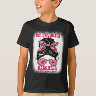 Camiseta Abuela con moño desordenado Mi hija favorita dio e