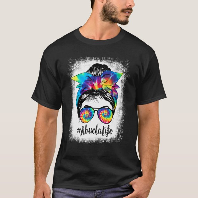 Camiseta Abuela con sangre, vida desordenada, cabello con l (Anverso)