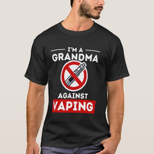 Camiseta Abuela contra Vaping Graciosa contra el humo anti- (Anverso)
