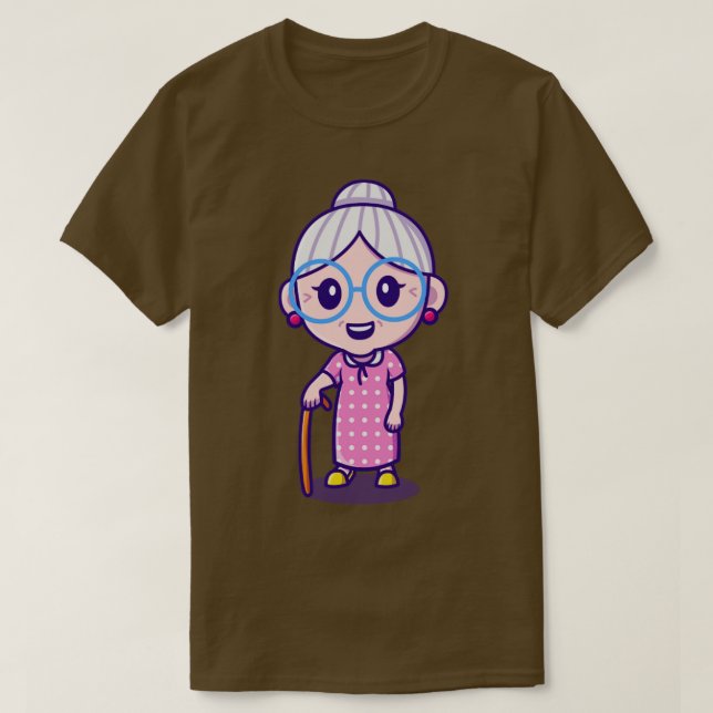 Camiseta Abuela corta con palo (Diseño del anverso)