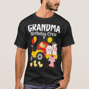 Camiseta Abuela Cristal de Cumpleaños Tractor Barnyard Gran