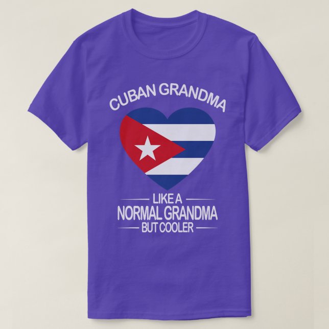 Camiseta Abuela cubana Abuela Cubana Bandera Cubana Cuba  (Diseño del anverso)