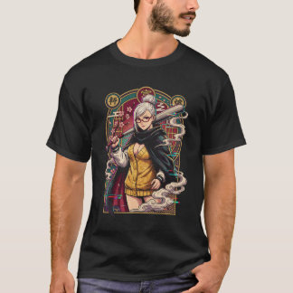 Camiseta Abuela Dandadan Seiko Cabello Blanco Ojos Rojos Fa