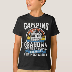 Camiseta Abuela de acampada divertida camper Rv Retro al ai