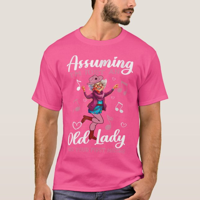 Camiseta Abuela de baile de línea divertida (Anverso)