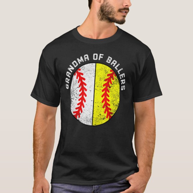 Camiseta Abuela De Ballers Abuela De Béisbol (Anverso)