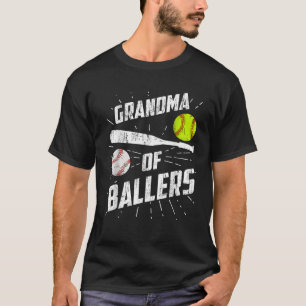 Camiseta Abuela De Ballers Divertidas Madres De Béisbol