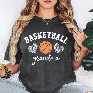 Camiseta Abuela de Baloncesto Regalo de Corazón de Leopardo