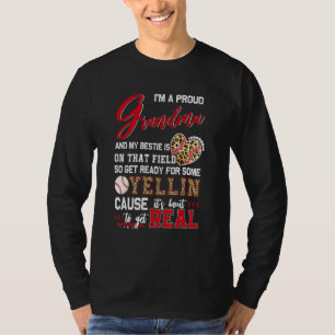 Camiseta Abuela de béisbol orgullosa Familia de béisbol coi