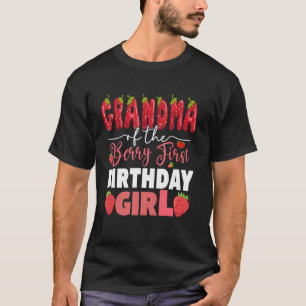 Camiseta Abuela de Berry, primer cumpleaños de Strawb Chica