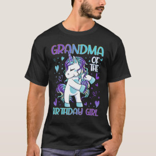 Camiseta Abuela de Chica de cumpleaños fallando Unicorn Gra