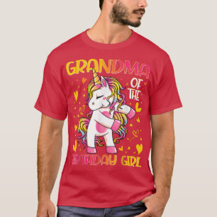 Camiseta Abuela de Chica de cumpleaños fallando Unicorn Gra
