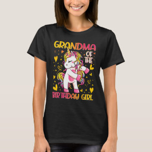 Camiseta Abuela de Chica de cumpleaños fallando Unicorn Gra