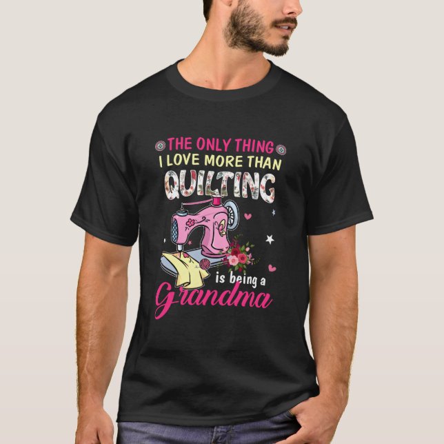 Camiseta Abuela de Colchas de Costura de Patchwork Para Qui (Anverso)