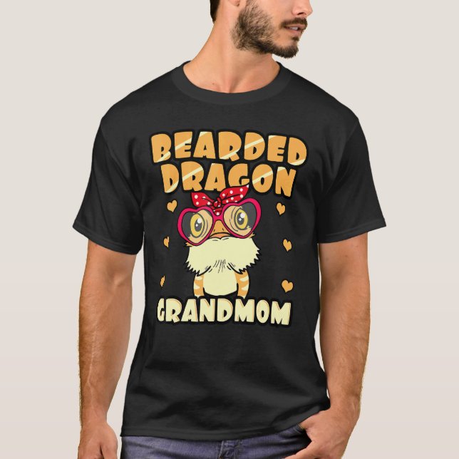 Camiseta Abuela de Dragón con barba Abuela Reptile Madres D (Anverso)