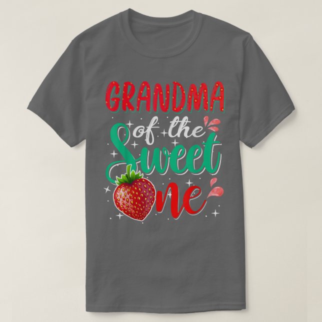 Camiseta Abuela De Dulce Un Fresa Primer Cumpleaños (Diseño del anverso)