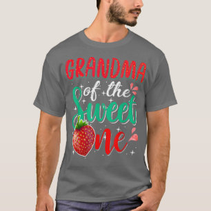 Camiseta Abuela De Dulce Un Fresa Primer Cumpleaños