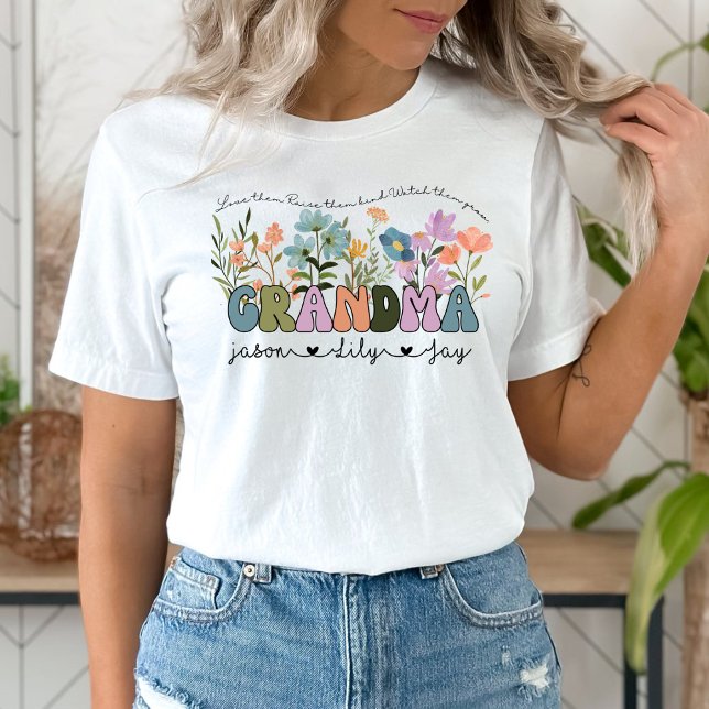 Camiseta Abuela de Flores Silvestres personalizada (Subido por el creador)