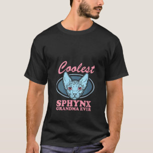 Camiseta Abuela de gato Sphynx mujer dueña de gato sin pelo