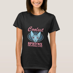 Camiseta Abuela de gato Sphynx mujer dueña de gato sin pelo