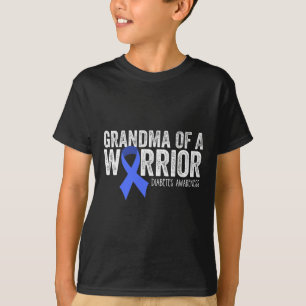 Camiseta Abuela de guerrero Cinta azul diabética T1D Supp