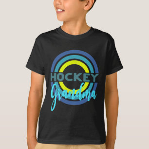 Camiseta Abuela de Hockey Con Círculos Modernos de Hockey