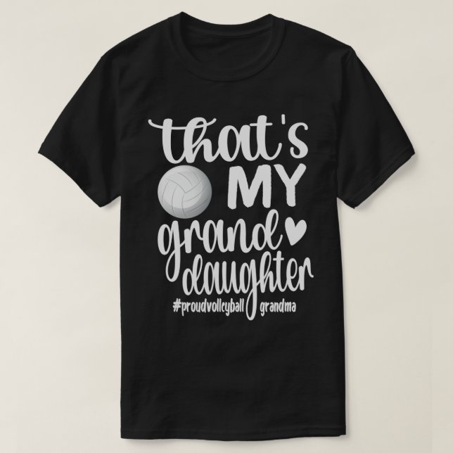 Camiseta Abuela de jugador de voleibol con orgullo (Diseño del anverso)