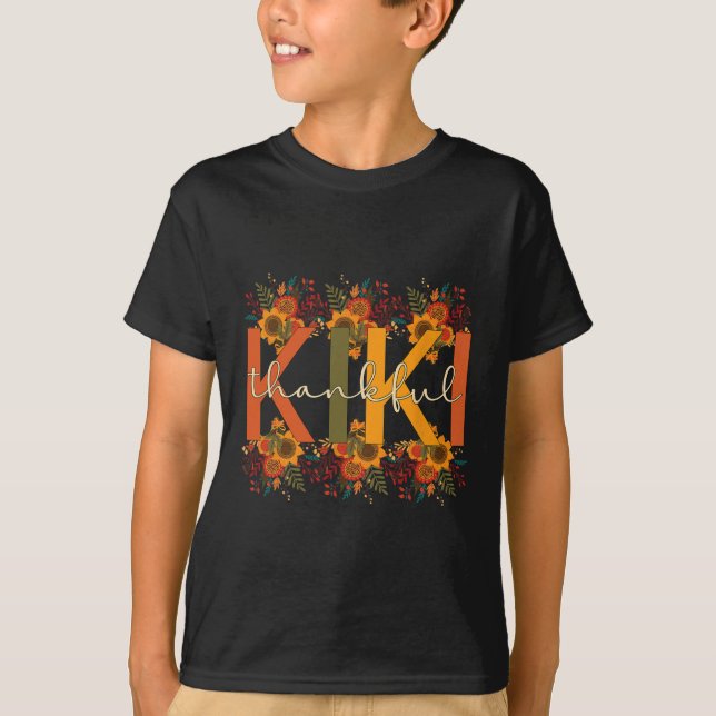 Camiseta Abuela de Kiki gracias por acción de gracias Kiki  (Anverso)