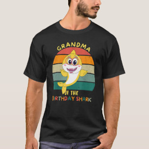 Camiseta Abuela de la abuela de cumpleaños de los tiburones