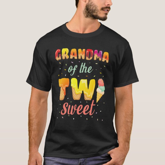 Camiseta Abuela De La Abuela De Dos Dulces Hijos Cream Gran (Anverso)