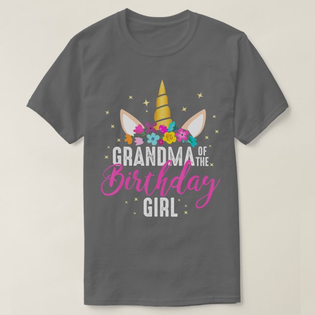 Camiseta Abuela De La Abuela De La Chica De Cumpleaños Rega (Diseño del anverso)