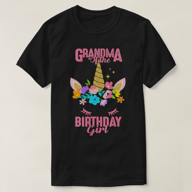 Camiseta Abuela de la abuela del regalo de Chica de cumplea (Diseño del anverso)