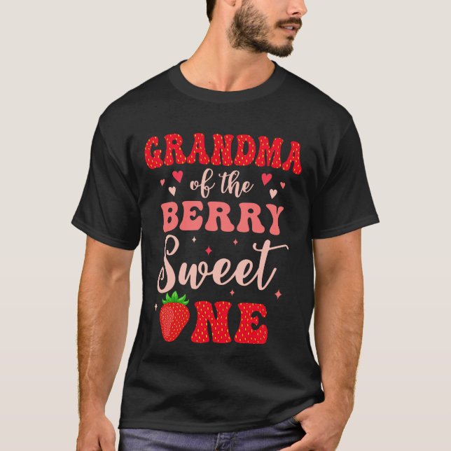 Camiseta Abuela De La Berry Sweet One Strawberry Primer Bir (Anverso)