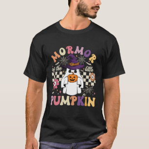 Camiseta Abuela de La Calabaza Pequeña Halloween Fantasmal 