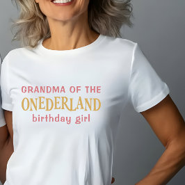 Camiseta Abuela de la chica de cumpleaños Alice en el país 