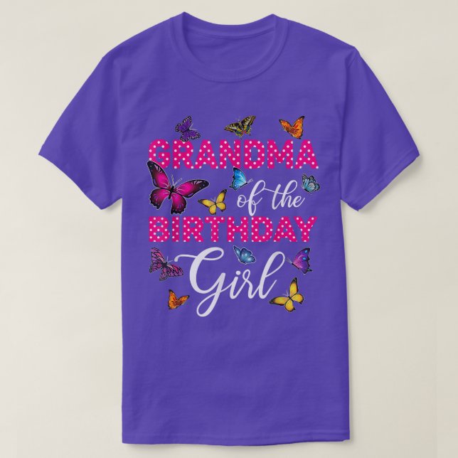 Camiseta Abuela de la Chica de cumpleaños mariposa mami pri (Diseño del anverso)