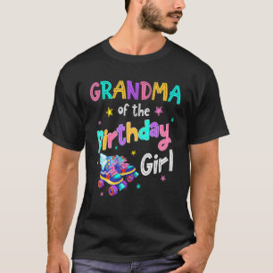 Camiseta Abuela De La Chica De Cumpleaños Patinaje De Patin