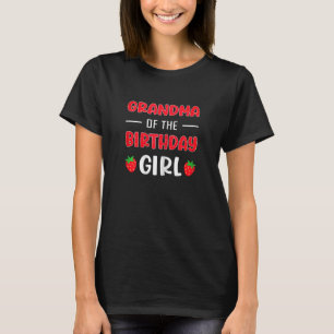 Camiseta Abuela De La Chica De Cumpleaños Strawberry Mat