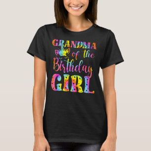 Camiseta Abuela De La Chica De Cumpleaños Unicorn Nana Tie