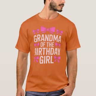 Camiseta Abuela de la Cumpleañera Lazo Rosa Dulce Coinciden