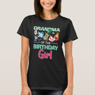 Camiseta Abuela de la Cumpleañera Onederland Rosa Turquesa