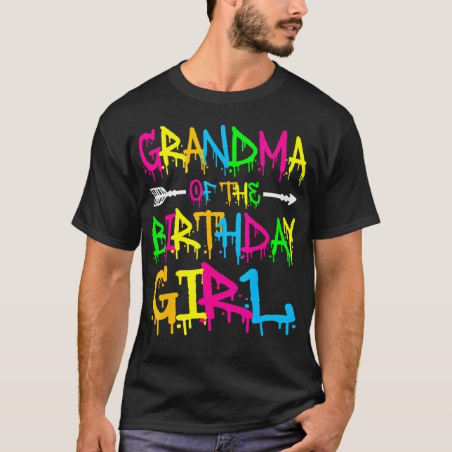 Camiseta Abuela De La Cumpleañera Retro Años 80 (Anverso)