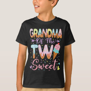 Camiseta Abuela De La Dulce Cumpleañera De 2 Años Helado