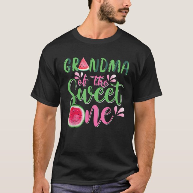 Camiseta Abuela De La Dulce Una sandía Primer Cumpleaños (Anverso)