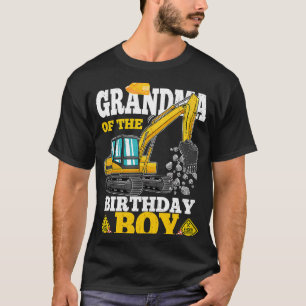 Camiseta Abuela de la excavadora de la construcción de un n
