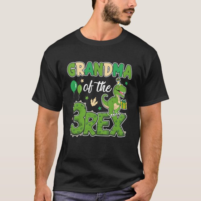 Camiseta Abuela De La Familia De Dinosaurios De Cumpleaños  (Anverso)